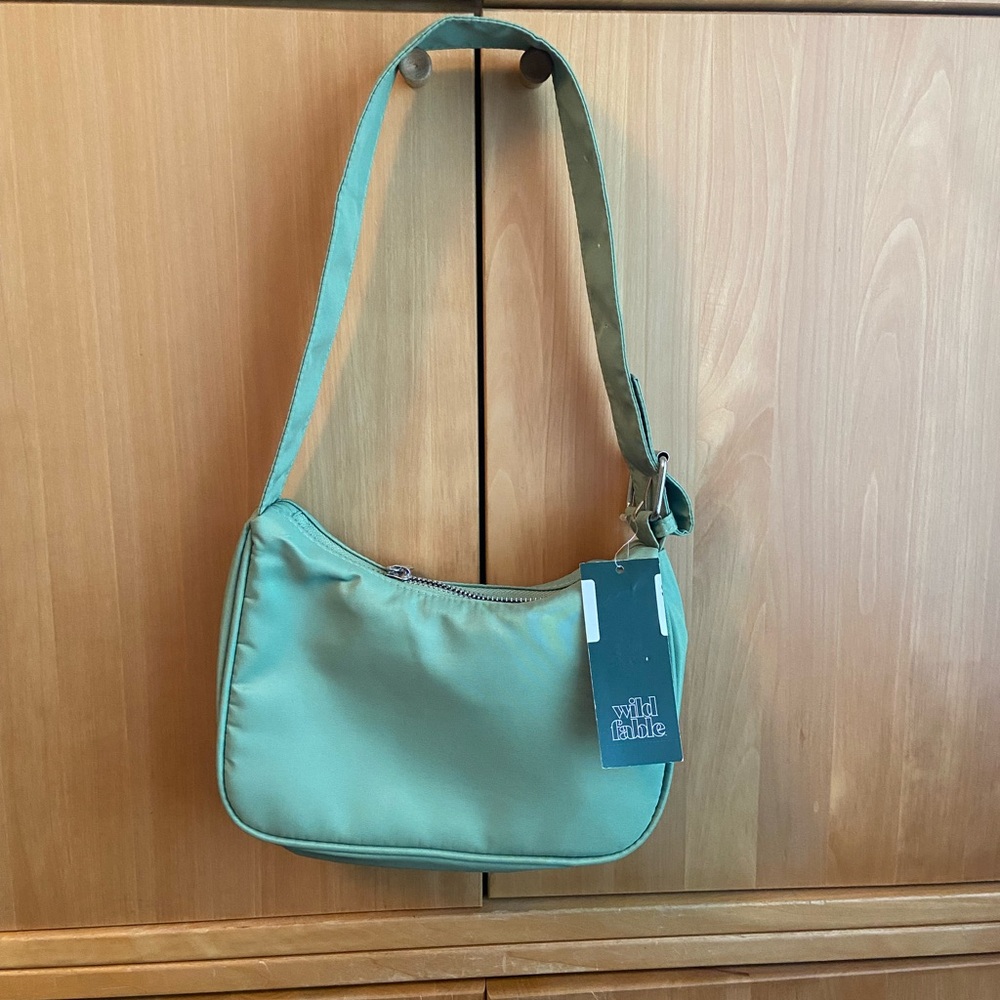 Wild Fable Green Shoulder Bag with Soft Material and Medium Size